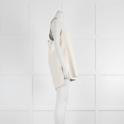 Raey Ivory Plonge Leather Vest