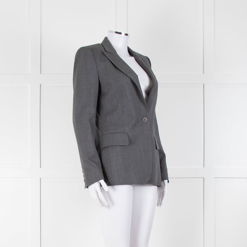 Stella McCartney Grey Light Wool Blazer Jacket