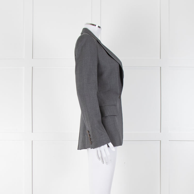 Stella McCartney Grey Light Wool Blazer Jacket