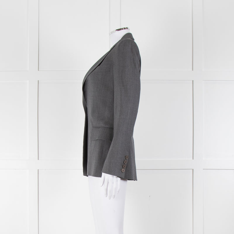 Stella McCartney Grey Light Wool Blazer Jacket