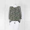 Claudie Pierlot Green Pink Floral Long Sleeve Top