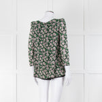 Claudie Pierlot Green Pink Floral Long Sleeve Top