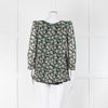 Claudie Pierlot Green Pink Floral Long Sleeve Top