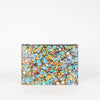 Victoria Beckham Black Blue Orange Marble Print Pochette