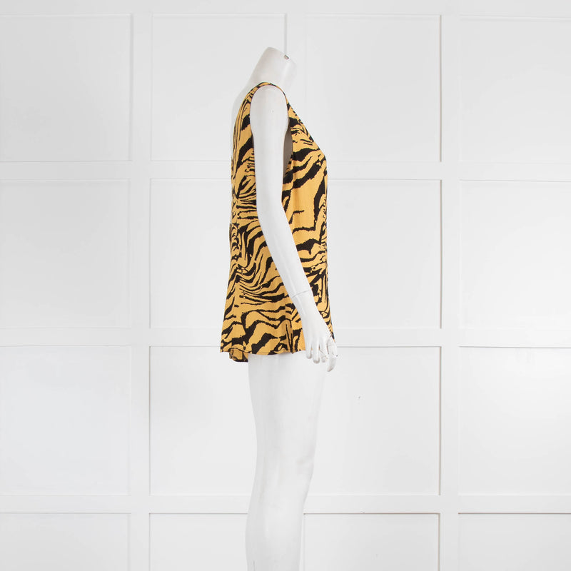 Raey Gold Zebra High Apex Cami