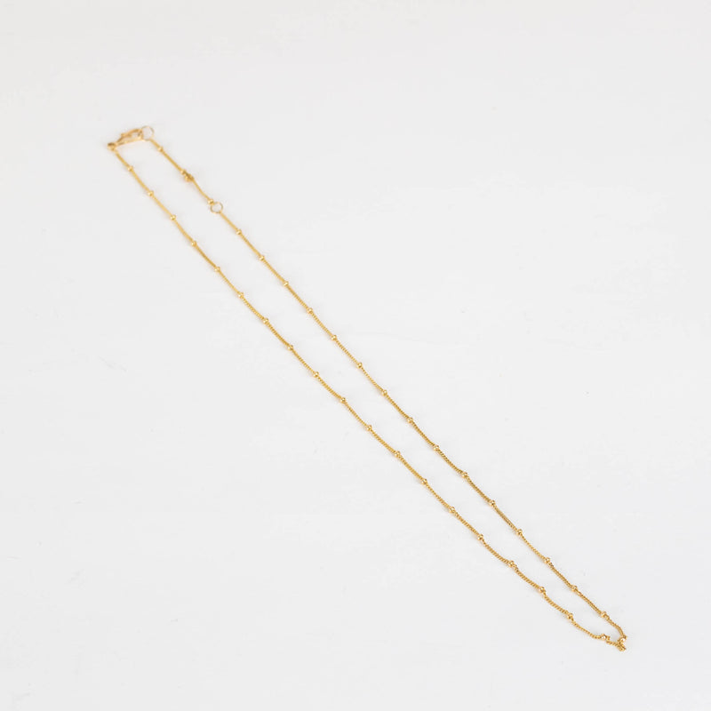 Anoushka 14ct Saturn Short Chain Gold Necklace