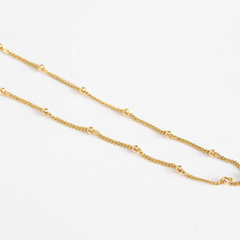 Anoushka 14ct Saturn Short Chain Gold Necklace