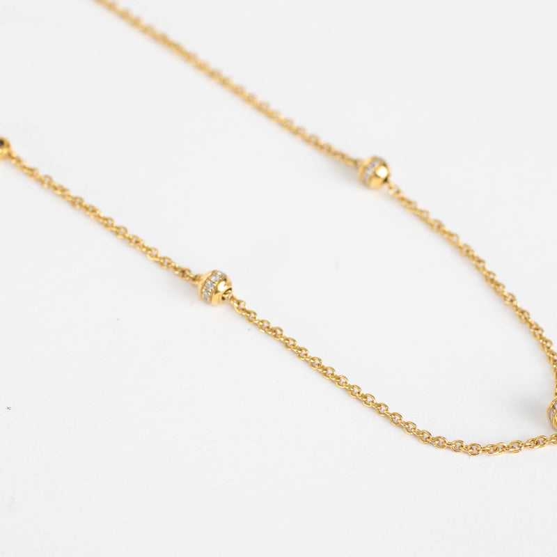 Anoushka Gold Chain With Diamond Baubles