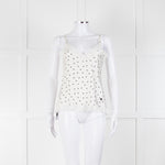 Vannina Vesperina Cream Black Polka Dot Silk Camisole