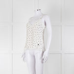 Vannina Vesperina Cream Black Polka Dot Silk Camisole