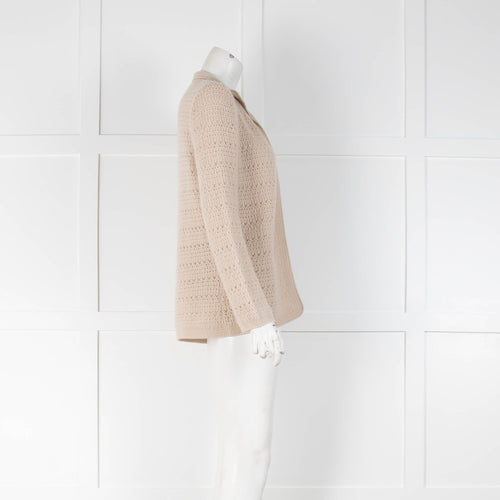 Loro Piana Loose Knit Collared in Beige