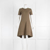 Me Em Khaki Cotton Front Pocket Short Sleeve Mini Dress
