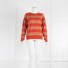 Dries van Noten Orange Horizontal Stripe Wool Jumper
