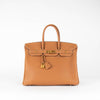 Hermes 35 Birkin Bag Gold Togo Leather Gold Hardware