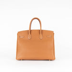 Hermes 35 Birkin Bag Gold Togo Leather Gold Hardware