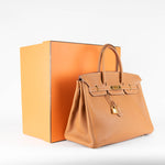 Hermes 35 Birkin Bag Gold Togo Leather Gold Hardware