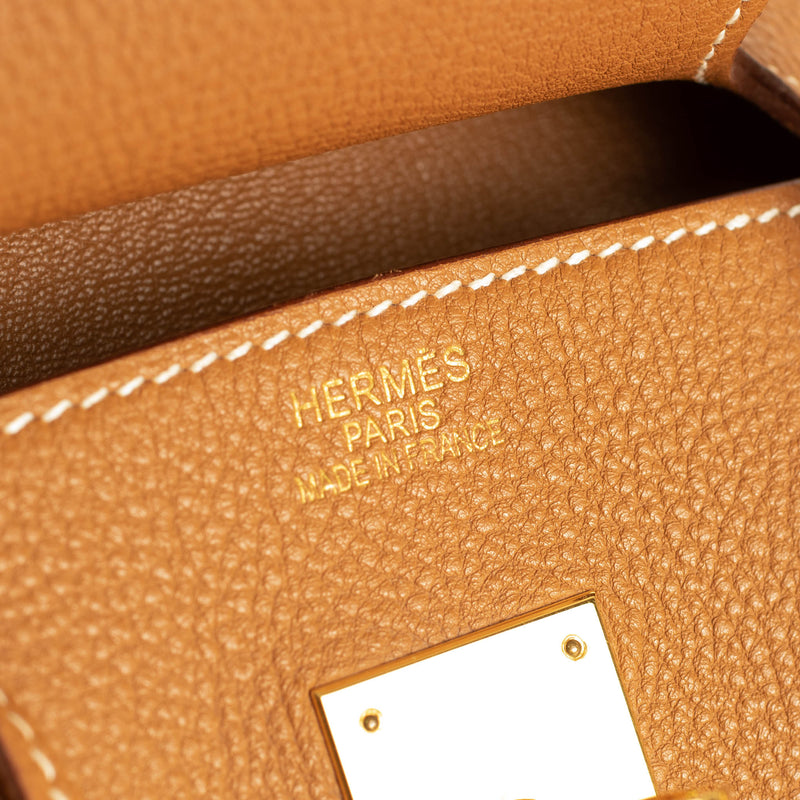 Hermes 35 Birkin Bag Gold Togo Leather Gold Hardware