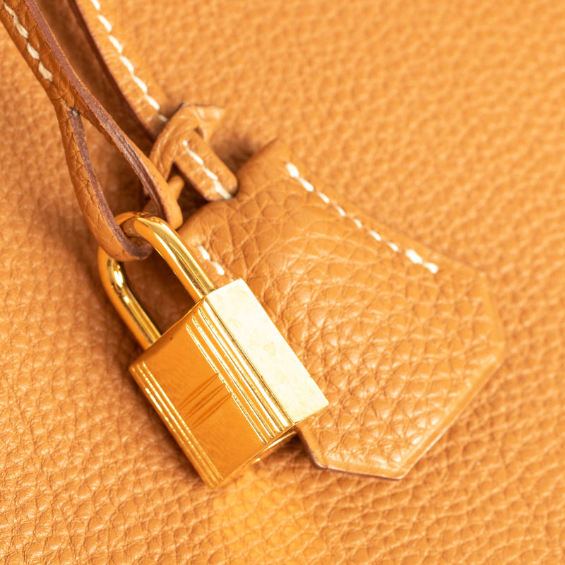 Hermes 35 Birkin Bag Gold Togo Leather Gold Hardware