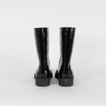 Louis Vuitton Black Drops Flat Half Wellington Boots