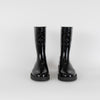 Louis Vuitton Black Drops Flat Half Wellington Boots