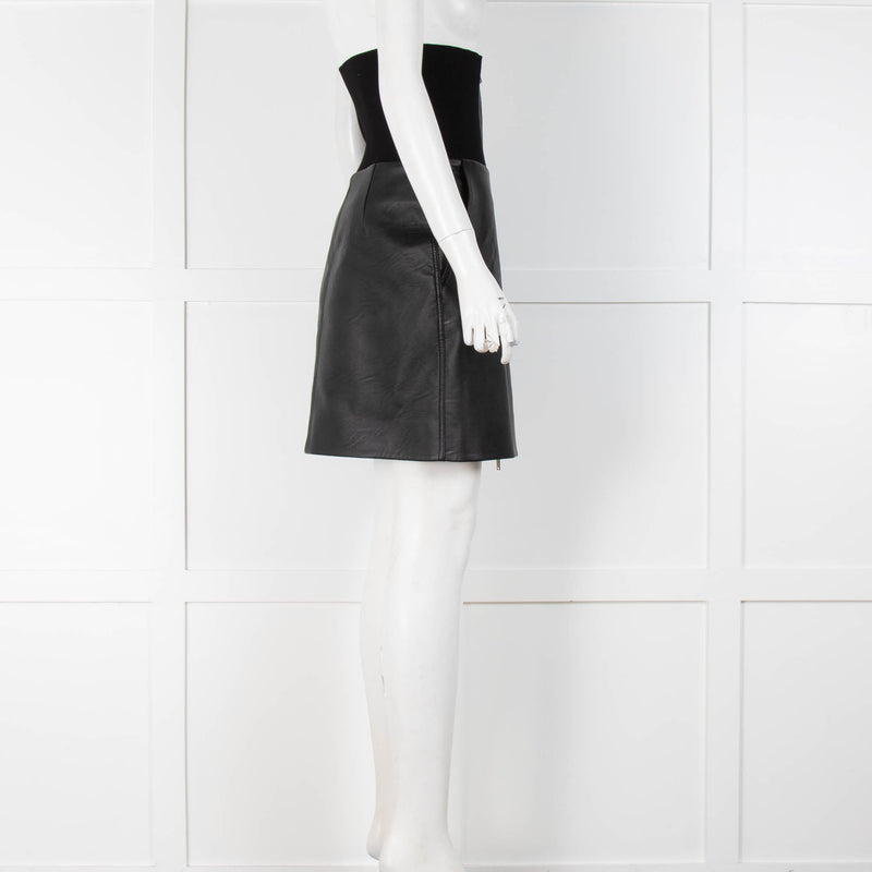 Stella McCartney Black Moto Zip Mini Skirt