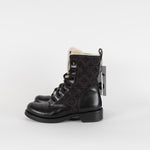 Louis Vuitton Black Ranger Boots with Shearling Lining