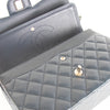 Chanel Navy Caviar Leather Large Double Flap Pale Gold Hardware