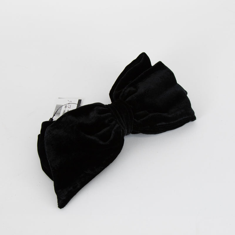 Miu Miu Black Velvet Large Bow With Box