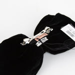 Miu Miu Black Velvet Large Bow With Box