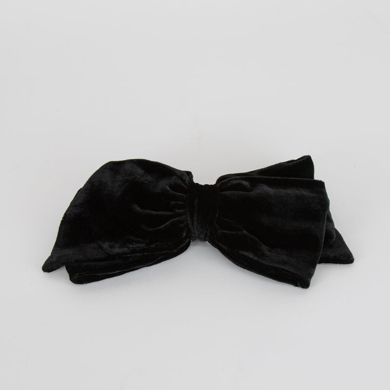 Miu Miu Black Velvet Large Bow With Box