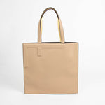 Fendi Yellow Beige  Leather Flip Medium Bag