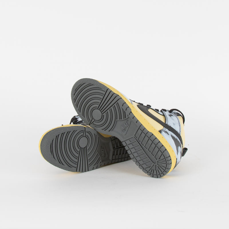 Nike Dunk 1985 Acid Wash in Lemon Drop, Black and Gold