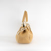 Prada Beige Raffia Jute Laminata And Cinghiale Frame Bag