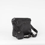 Prada Black Re-Nylon Shoulder Bag With Removable Pouch