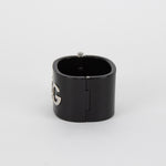 Dolce & Gabbana Black Resin With Silver Logo Cuff