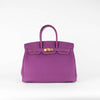 Hermes Purple Anemone Togo Gold Hardware Birkin 35 Bag