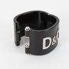 Dolce & Gabbana Black Resin With Silver Logo Cuff