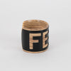 Fendi Black And Bamboo Logo Cuff