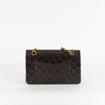 Chanel Medium Double Flap Black Leather Bag