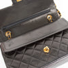 Chanel Medium Double Flap Black Leather Bag