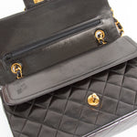 Chanel Medium Double Flap Black Leather Bag