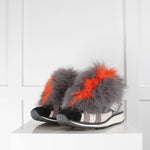 Pierre Hardy Multi Coloured Fur Trim Trainers