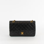 Chanel Black Lambskin Leather Classic Double Flap Bag