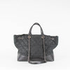 Chanel Globe Trotter Shopping Tote In Black Caviar Leather Ruthenium Hardware