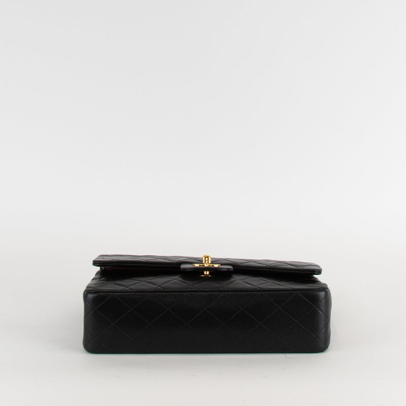 Chanel Black Lambskin Leather Classic Double Flap Bag