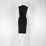 Stella McCartney Black and Blue Stretch Knit Sleeveless Dress