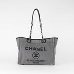 Chanel Grey Canvas With Sequins Deauville Tote Bag