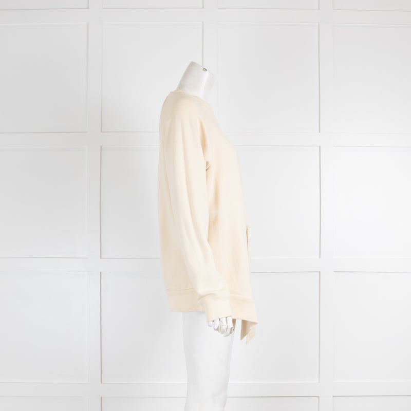 Joseph Cream Tie Front Sweatshirt