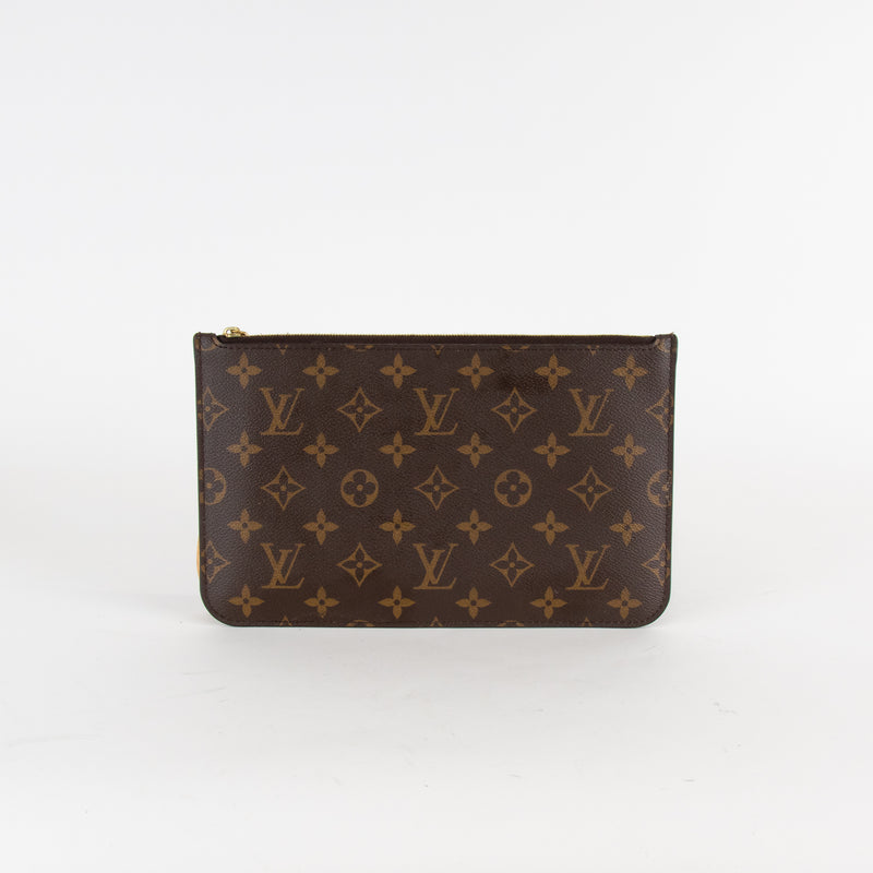 Louis Vuitton Brown Monogram Neverfull Pochette Pouch