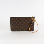 Louis Vuitton Brown Monogram Neverfull Pochette Pouch